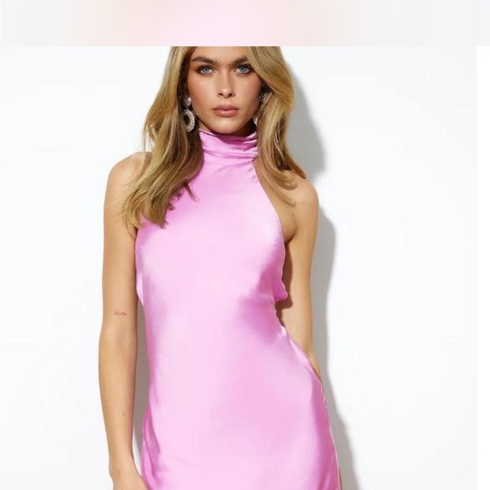 Hello Molly Blush Satin Dress